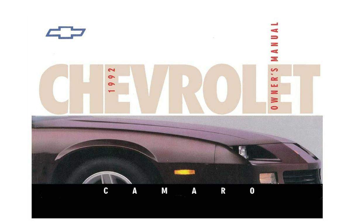 1992 Camaro Owners Manual